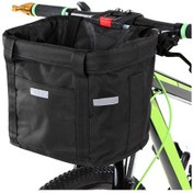 Resim Skycıty Çıkarılabilir Su Geçirmez Bisiklet Sepeti - Evcil Hayvan Taşıyıcı Gidon Çerçeve Siyah 