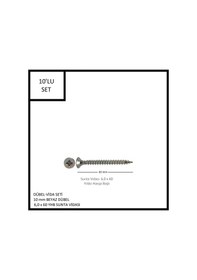Resim Dübel-vida Seti, Beyaz Dübel 10 Mm, 6,0x60 Yhb Sunta Vidası, 10 Adet 
