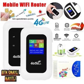 Resim 4g/5g A8-e Mobil Sim Kartlı Wifi Router 300mbps Kablosuz 3000mah Taşınabilir Hotspot Cep Modem 