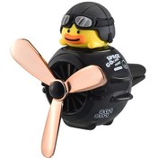 Resim Icarer Aile Karikatür Hayvan Uçak Araba Aromaterapi Hava Çıkış Klipsi Oda Spreyi - Siyah Ördek 