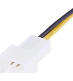 Resim Alfais 4475 Fan Çoklayıcı Kablosu Splitter 4 Pin Switch 3 Pin 3 Port 