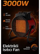 Resim Yüksek Güçlü Hızlı Elektrikli Isıtıcı Fan Otomatik Aşırı Isınma Koruması 3 Kademeli Sessiz 3000w 