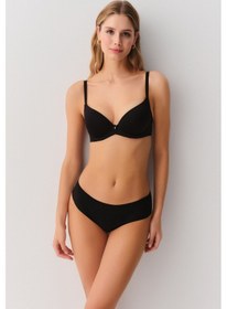 Resim Suwen Invisible Lazer Kesim Midi Slip Külot Sw9936012 Siyah 