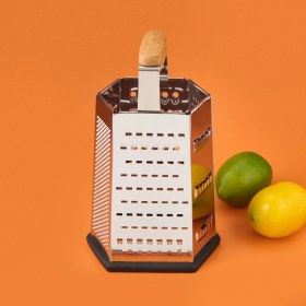 Resim Matmel Aitutaki 6 Yönlü Çelik Rende - Gri / Siyah - 18 cm 