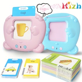Resim 1 adet Konuşan Flash Kartlar Dil Öğrenme Oyuncakları 224 Görsel Kelime Flash Kartları Duyusal Öğrenme Eğitici Ses Oyuncakları Doğum Günü Noel Günleri Hediyeleri için 