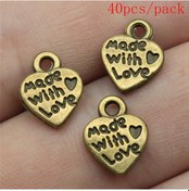 Resim Wecharms El Yapımı Kalp Charms Takı Kiti - Dıy Kolye Aksesuarları Mavi Beyaz Çinko Kaplama 