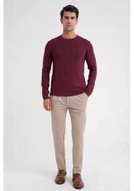 Resim Efor Tr 888 Triko Slim Bordo Bordo 