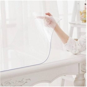 Resim Emek Şeffaf Pvc Masa Örtüsü 1,7 Mm Masa Koruyucu Saydam Renk Masa Sehpa Için Kolay Temizlik 80x200 