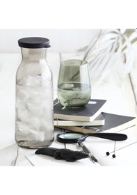 Resim LAV Fonte Cam Karaf Tekli 1,2 L Gri Silikon Kapaklı (Sürahi ) 