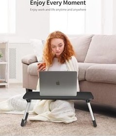 Resim Portatif Katlanabilir Düz Yüzeyli Yatak Üstü Laptop Çok Amaçlı Sehpa 