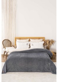 Resim Rivaistanbul Antrasit Gloria Wellsoft Çift Kişilik Battaniye Antrasit 