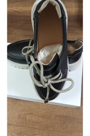 Resim TakıDolabı %100 Hakiki Deri Bağcıklı Siyah Kadın Makosen Ayakkabı – Rahat ve Şık Günlük Ayakkabı 