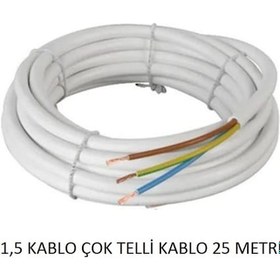 Resim 3X1.5 Ttr Kablo İzolasyonlu 25 Metre 