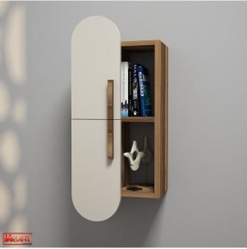 Resim Variant Rose Duvar Rafı - Ceviz / Krem 