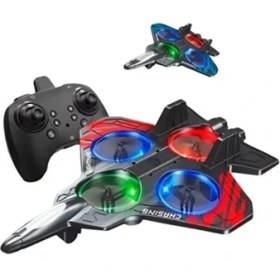 Resim Derin Stok LED Işıklı Oyuncak Drone Fighter Jet Tasarımlı Uzaktan Kumandalı Uçak 