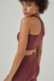 Resim GRAB Bordo Kare Yaka Spor Sütyeni 