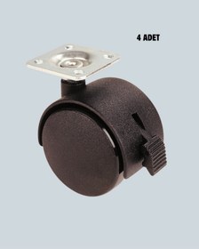 Resim Zengemtx 4 Lü Kilitli Tekerlek Ayak 4 Cm Sessiz Ve Dalı 4 Adet 