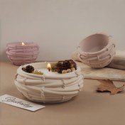 Resim 1 Adet Silikon Kuş Yuvası Mum Tutucu Kalıbı, Yuvarlak Düzensiz Şekil Reçine Döküm Kalıbı DIY Mum Kabı için, Kil El Sanatları, Alçı Saksı, Sukulent Saksısı, Takı Tutucu - Ev Dekorasyonu Yapımı İçin Silikon Kalıp 
