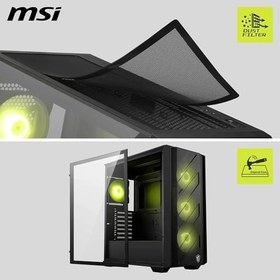 Resim MSI MAG FORGE 330R AIRFLOW TEMPERLİ CAM 4x120MM ARGB FAN ATX GAMİNG BİLGİSAYAR KASASI 
