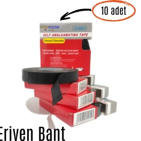 Resim Evimdeyokyok Eriyen Bant Kauçuk Bant Yalıtım Bantı 19MM x 0.80MM x 8mt (10ADET) 