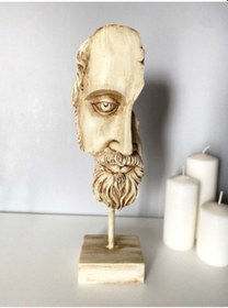 Resim Muelle Concept Dekoratif Poseidon Kaideli Yüz Büst Heykel 