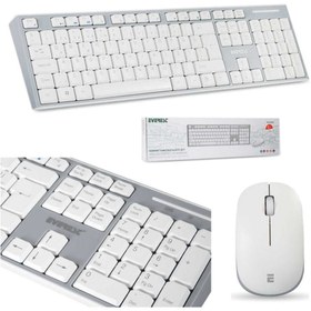 Resim EVEREST KM-6063 BEYAZ / GRİ KABLOSUZ MULTİMEDİA KLAVYE + MOUSE SET 10'LU PAKET 