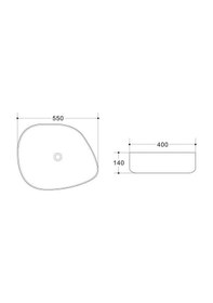 Resim Lena E-2107SM Tezgahüstü Lavabo Siyah 