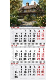 Resim 2026 Yılı Gemici Takvimi- Çiçekler İçinde Çiftlik Evi 