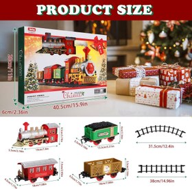 Resim Noel Elektrikli Tren Seti, Sesli ve Işıklı Klasik Model Tren 