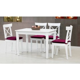 Resim Kamel Yemek Masası Takımı - Beyaz 