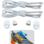 Resim ipekbazaar Beyaz Akıllı Bağcık Pratik Lastikli Ayakkabı Bağcığı Spor Çocuk Klasik ve Bot Bağcığı 1 Çift 