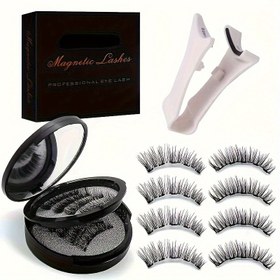 Resim Uygulayıcı ile Manyetik Kirpikler Seti - Yeniden Kullanılabilir Kuantum Manyetik Teknoloji, Kolay Uygulama, Çoklu Çiftler, Doğal ve Kedi Göz Stilleri, 6-15mm Uzunluklar, 0.07mm Kalınlık, C Kıvrım, Kostüm, Bebek, Anime Görünümleri için 