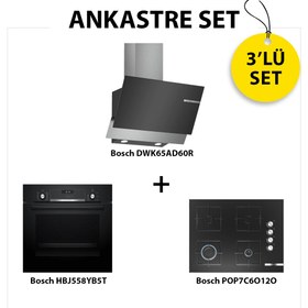 Resim Bosch Ankastre Set HBJ558YB5T, POP7C6O12O, DWK65AD60R Bosch Yetkili Bayi -