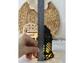 Resim Özbience Şık Dekoratif Ramazan Feneri, Işıltılı ve Zarif Tasarım 