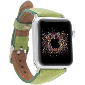 Resim Bouletta iOS Uyumlu Watch 38-40-41Mm Ince Deri Kordon Yeşil 