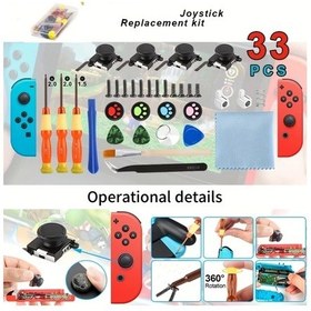 Resim Gaojunshop01 33u1 Tamir Seti Nintendo Switch İcin 3d Joystick Tamir Aracı Ve Disassembly Vidalı 