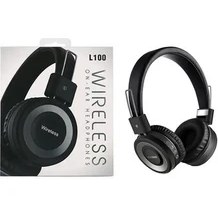 Resim Techno Guru Technoguru 40MM Dinamik Sürücülü Kafa Üstü L100 Bluetooth Kulaklık Siyah 