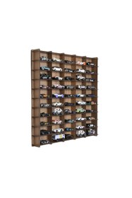 Resim Genel Markalar Standard 50 Araç Oyuncak Araba Rafı, 1:64 Ölçek Uyumlu Metal Oyuncak Araç Garaj Duvar Vitrini-Kahve 