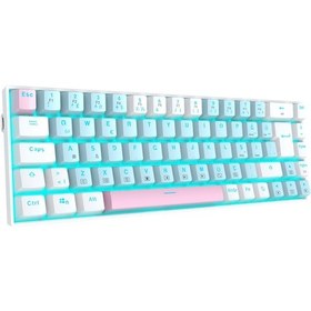 Resim R10 Mekanik Oyuncu Klavyesi Full Anti-ghosting Hot Swap Red Switch Buz Mavisi Işıklandırma Türkçeq 