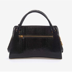Resim Guess Georgina Piton Desenli Kadın El Çantası Hwkb9499060 Siyah 