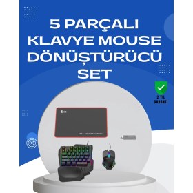Resim Ds-Derin Profesyonel Mobil Oyun Seti | Yüksek Dpi Mouse + Ergonomik Klavye 