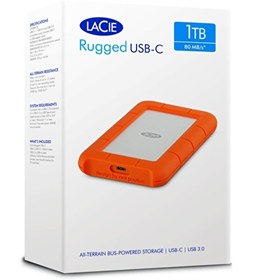 Resim Lacie 2.5" Usb 3.1 (Usb-C) Rugged Mini Taşınabilir Disk 1TB Stfr1000800 