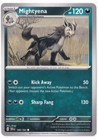 Resim Mightyena 106/162 - Temporal Forces - Pokemon Kartı Mint 