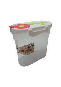 Resim 1.7 Litre Plastik Gıda Erzak Saklama Kabı Papatya Kapaklı Karışık 