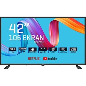 Resim Saba 42'' 106 Ekran Android Smart Wifi Uydu Alıcılı Led Tv 