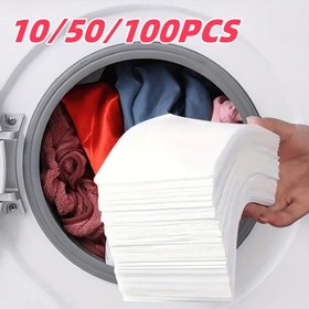 Resim 10/50/100 adet Boya Hapsedici Çamaşır Levhaları - Karma Çamaşırlar için Nötr bir Koruma, Renk Transferini Önlemek için Tasarlandı. 
