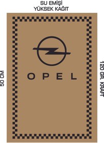 Resim duha trend 35x50 120 Gr. Kraft Kağıt Oto Paspası Opel Dikey 100 Adet 
