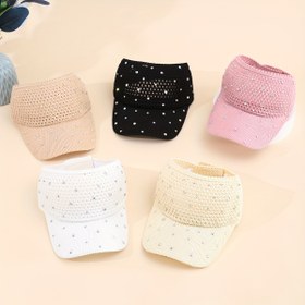 Resim 1 adet Kadınlar için Siyah Altın Yıldız Süslemeli Nefes Alabilen Şapka - Yaz, Koşu, Bisiklet ve Günlük Giyim için İdeal, Polyester Kumaş, Nefes Alabilen Başlık | Yıldız Süslemeli Şapka | İnşaat, Şapka 