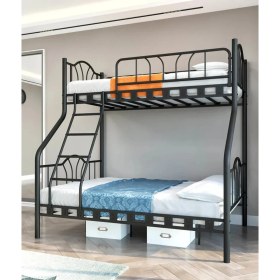 Resim Missidea Imaj 3 Kişilik Ebeveyn 3'lü Metal Ranza Siyah 90X190 cm 