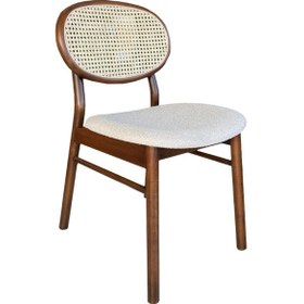 Resim Oslo Hazeranlı Ahşap Sandalye Ceviz 